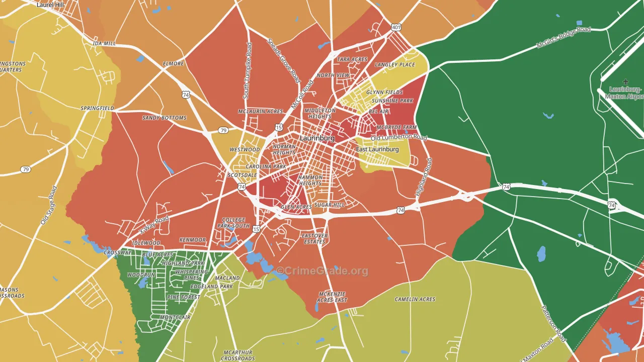 28352, NC Map of Theft Rates