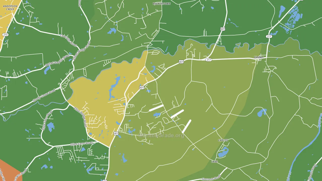 28356, NC Map of Theft Rates