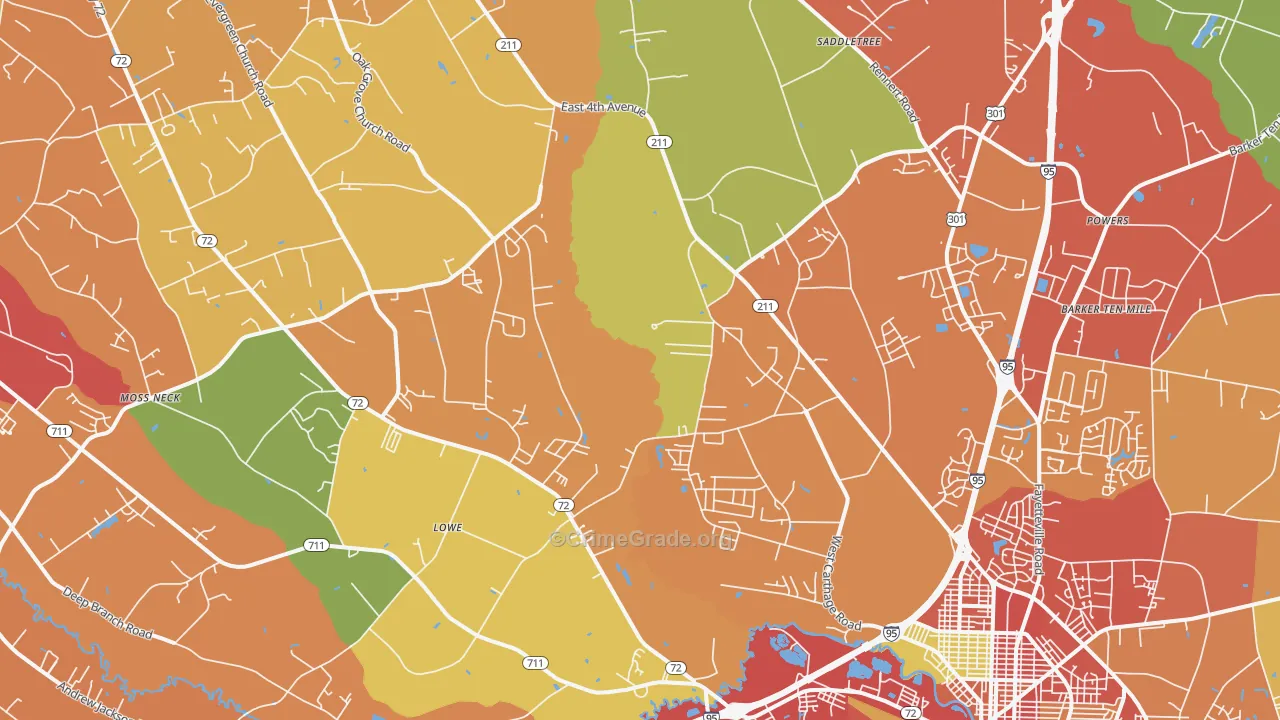 28360, NC Map of Theft Rates