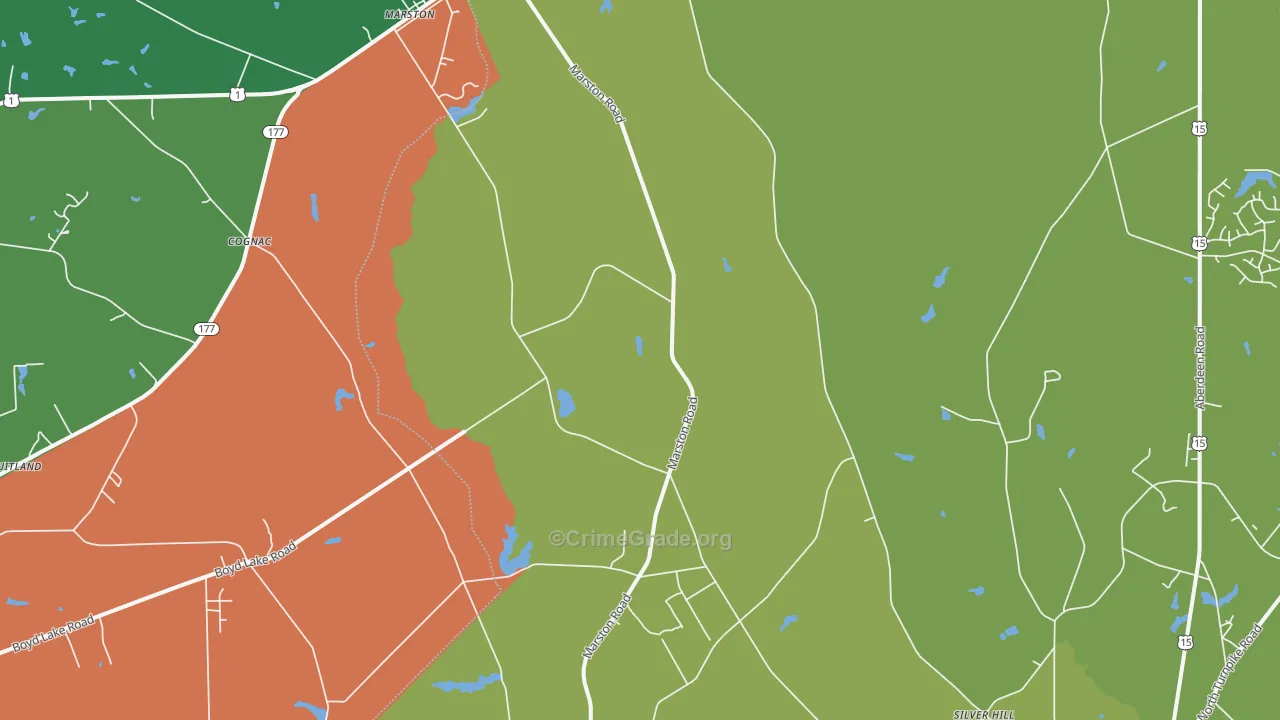 28363, NC Map of Theft Rates