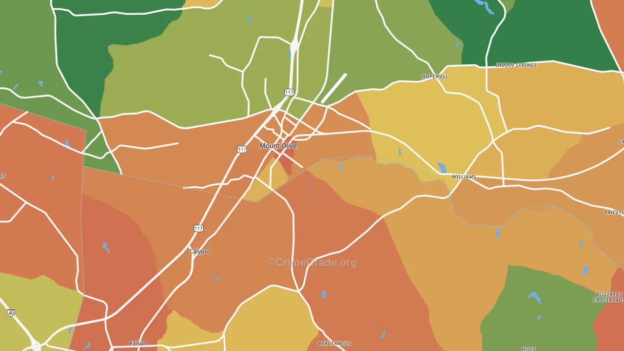 28365, NC Map of Theft Rates