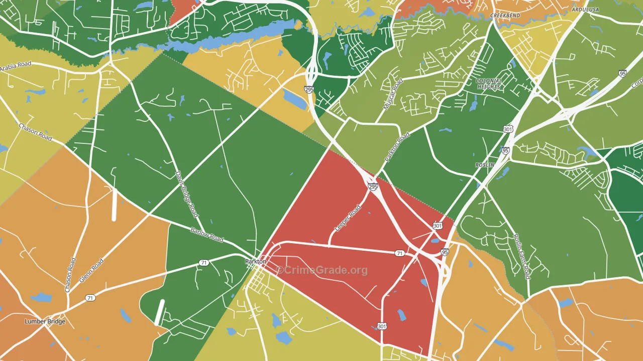 28371, NC Map of Theft Rates