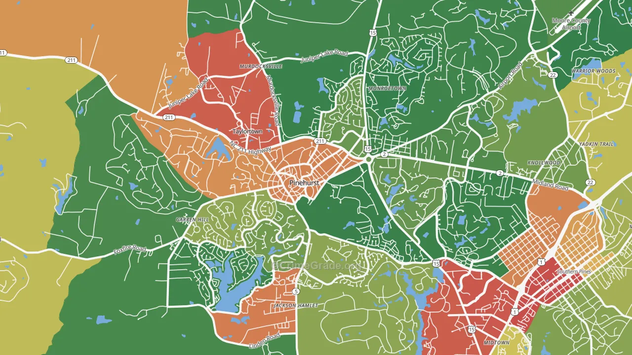 28374, NC Map of Theft Rates