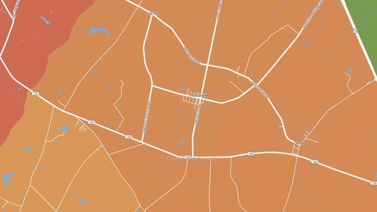 28375, NC Map of Theft Rates