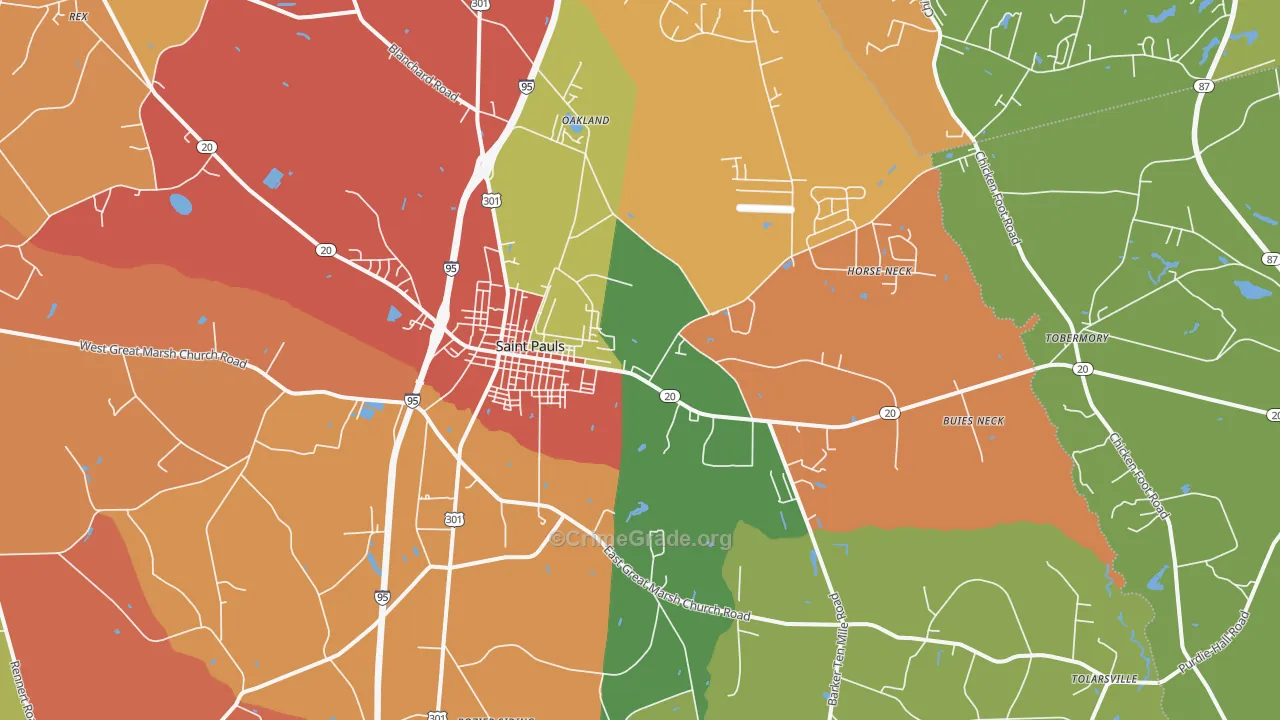 28384, NC Map of Theft Rates
