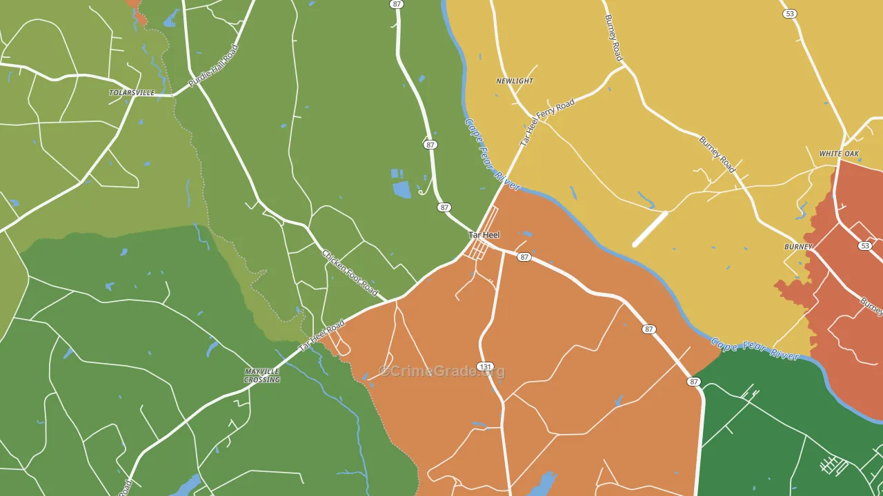 28392, NC Map of Theft Rates