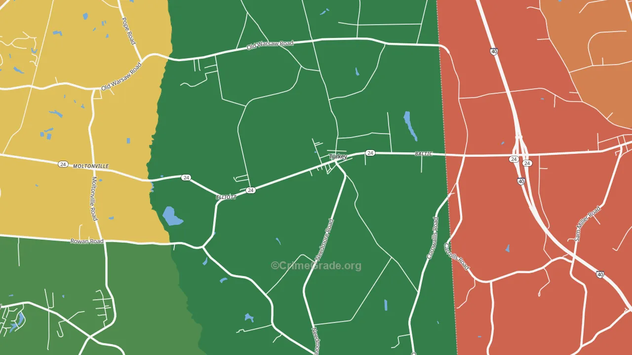 28393, NC Map of Theft Rates