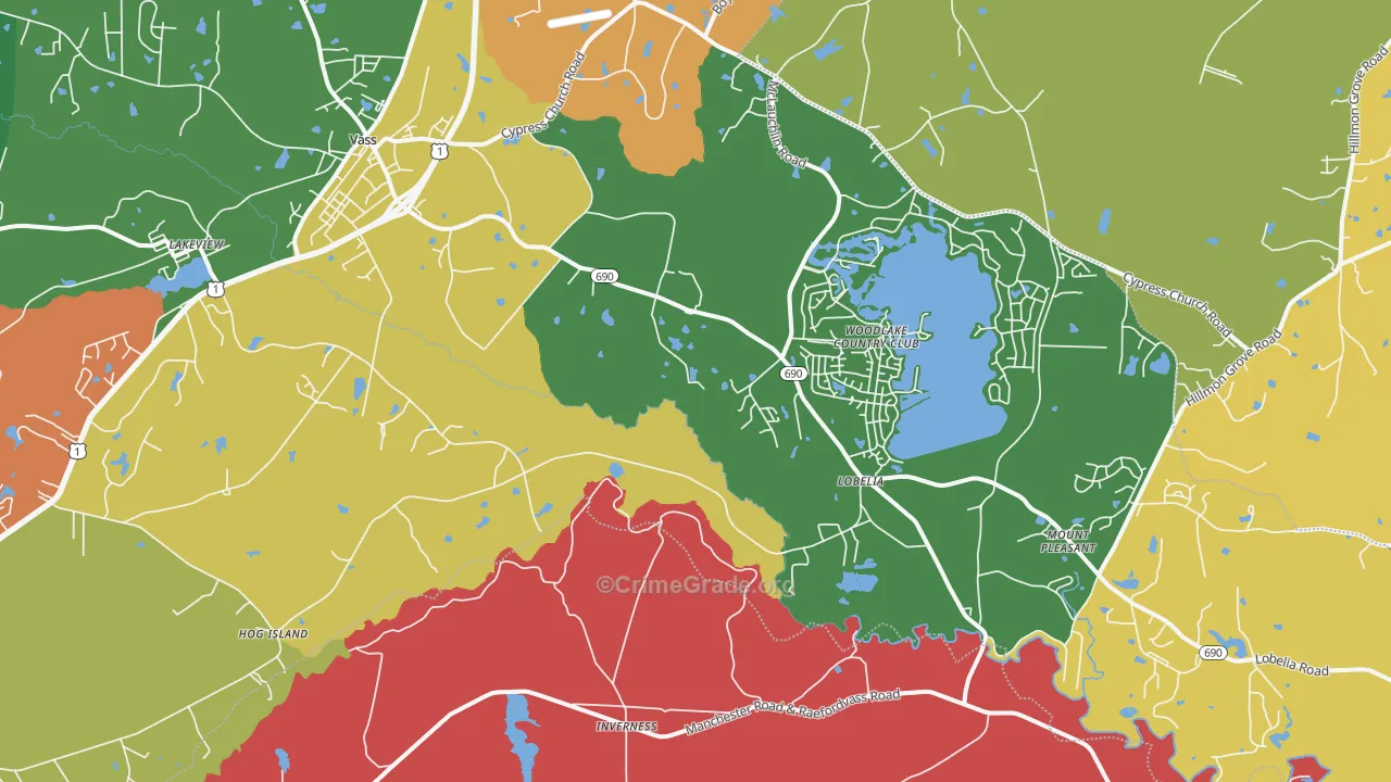 28394, NC Map of Theft Rates