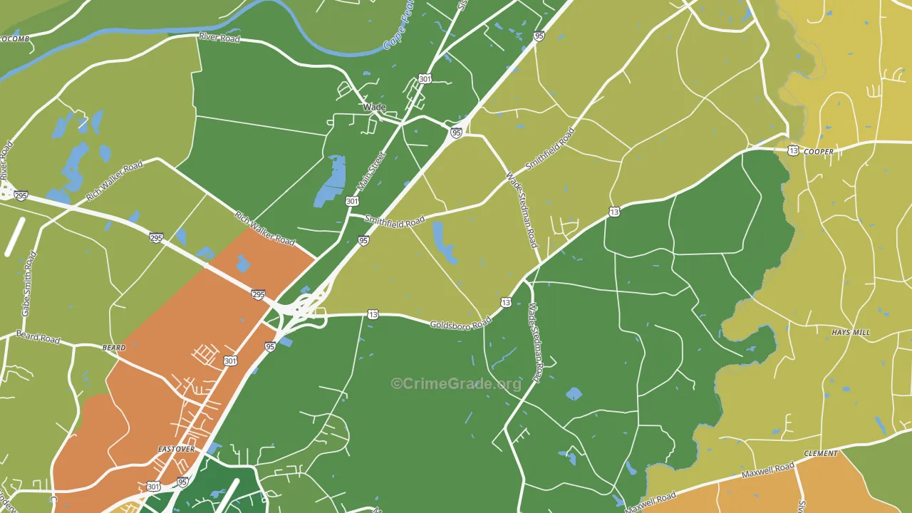 28395, NC Map of Theft Rates