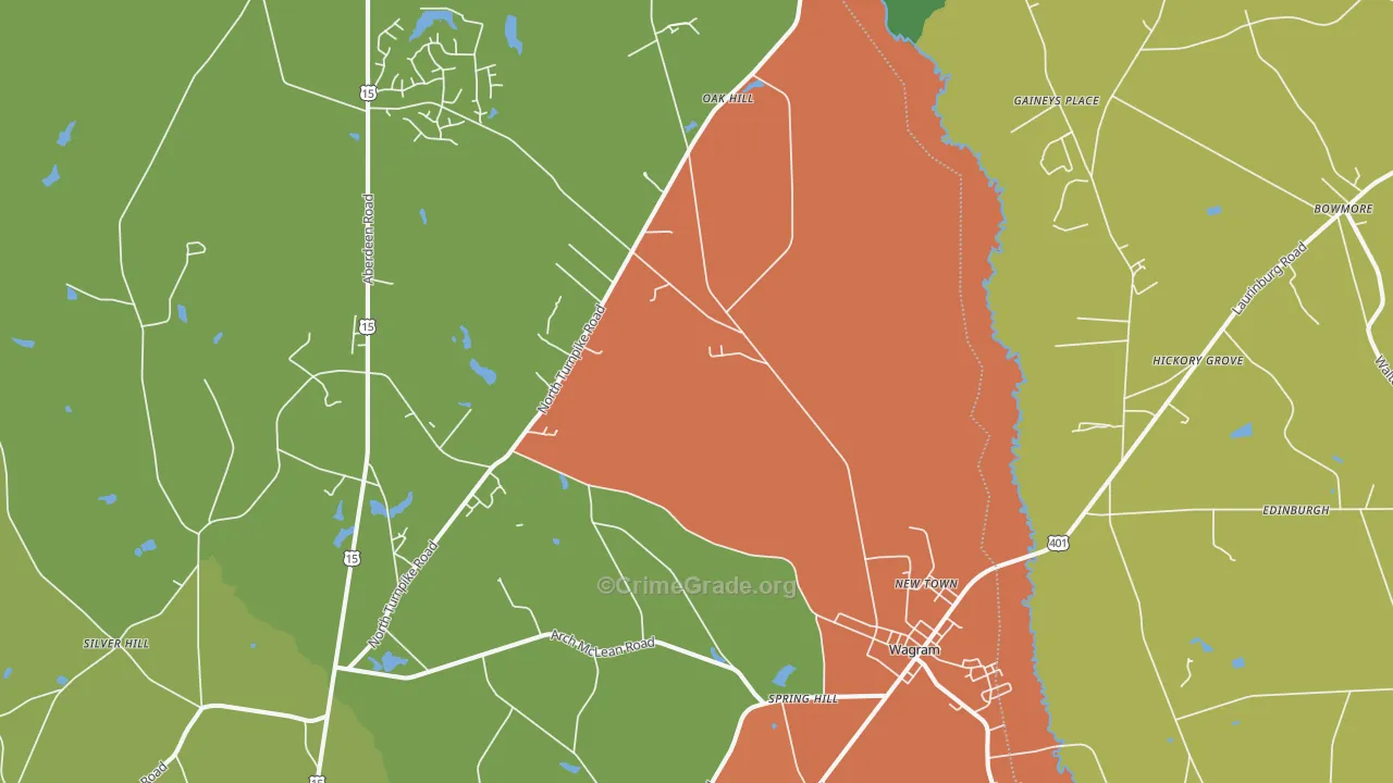 28396, NC Map of Theft Rates