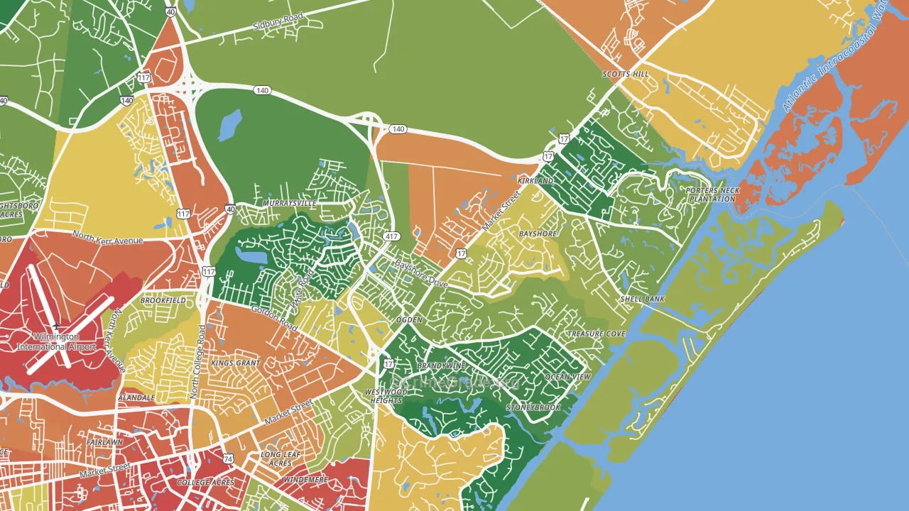 28411, NC Map of Theft Rates