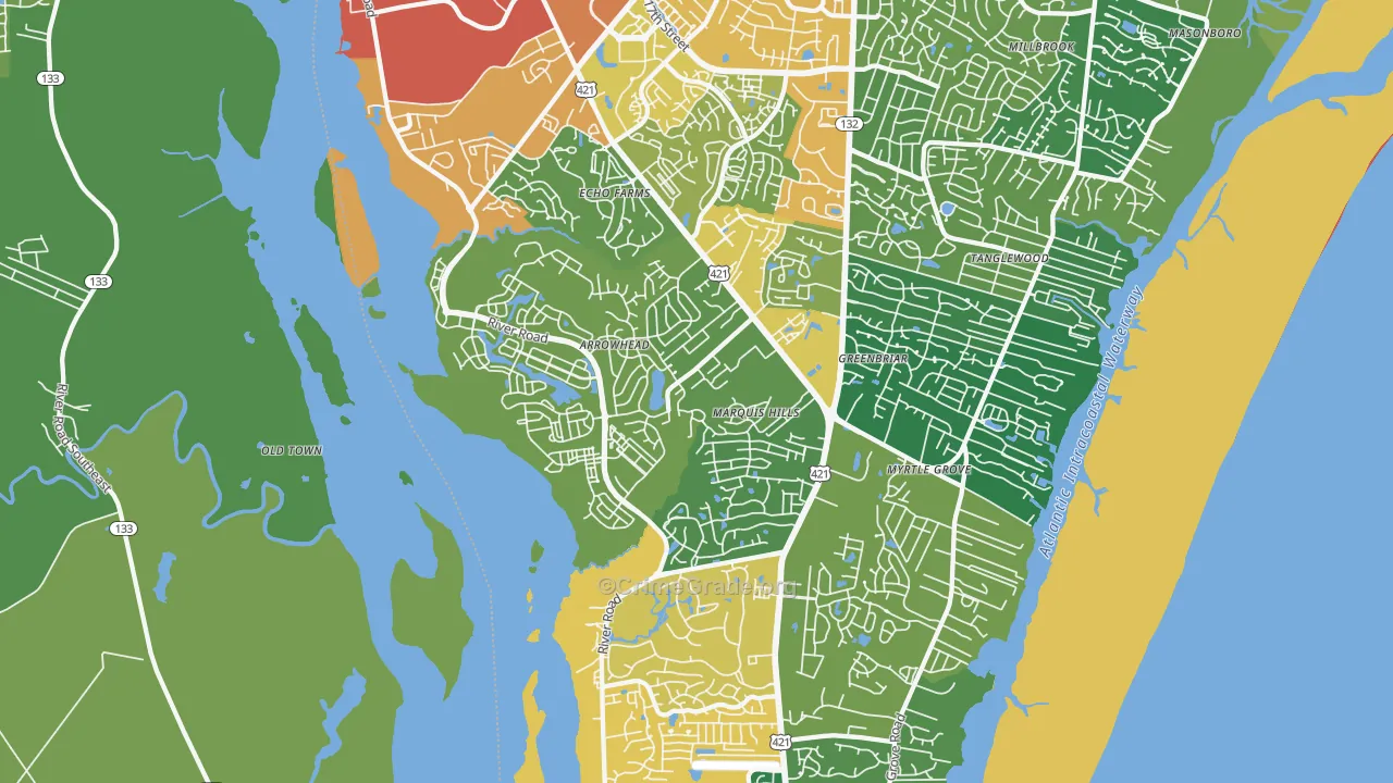 28412, NC Map of Theft Rates