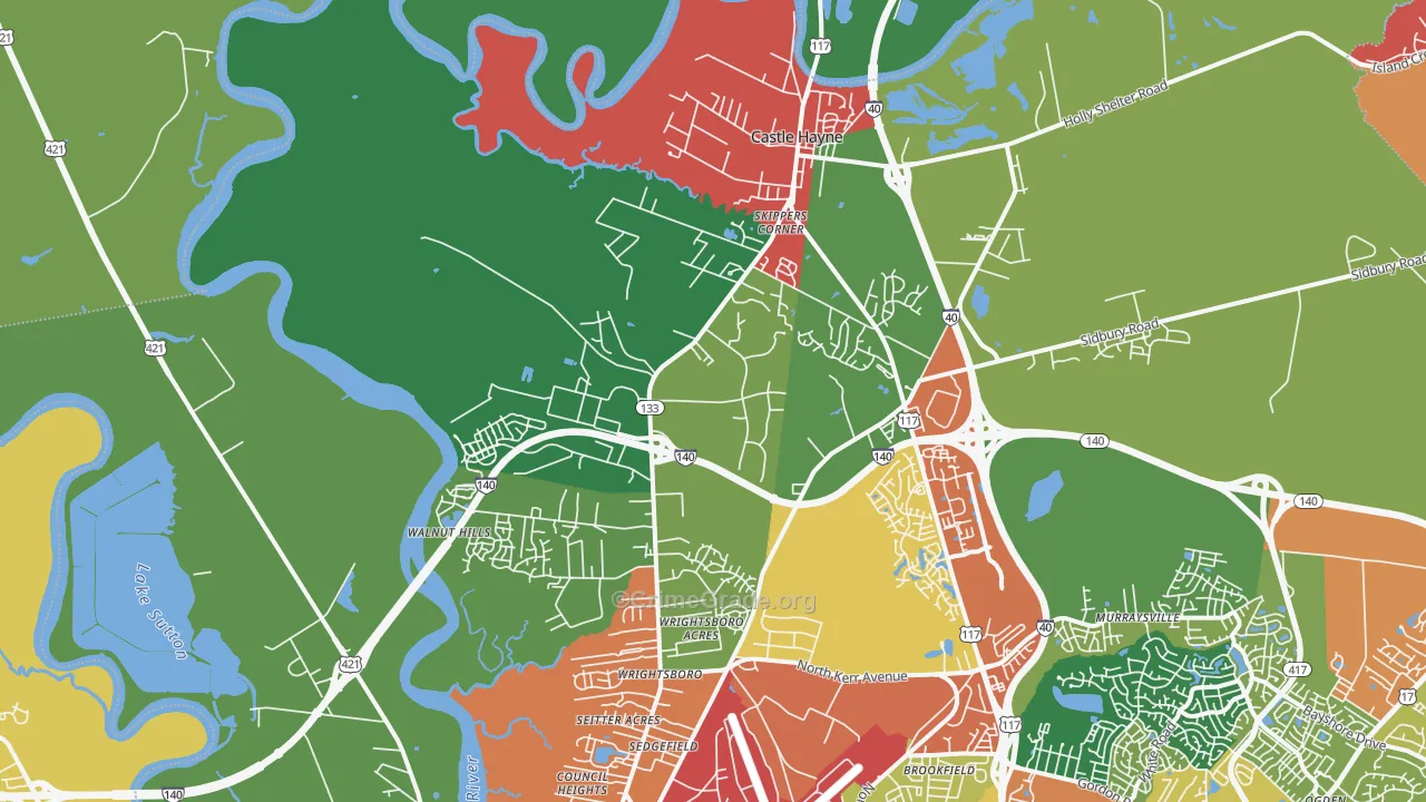 28429, NC Map of Theft Rates