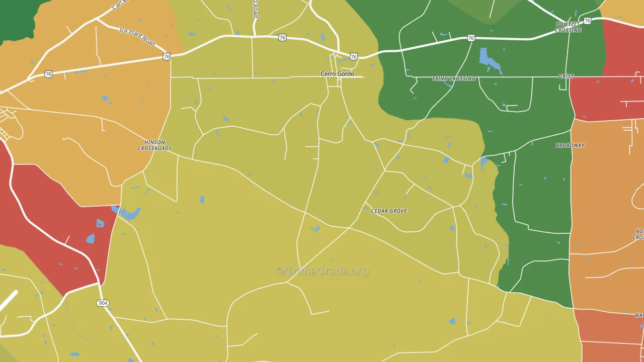 28430, NC Map of Theft Rates