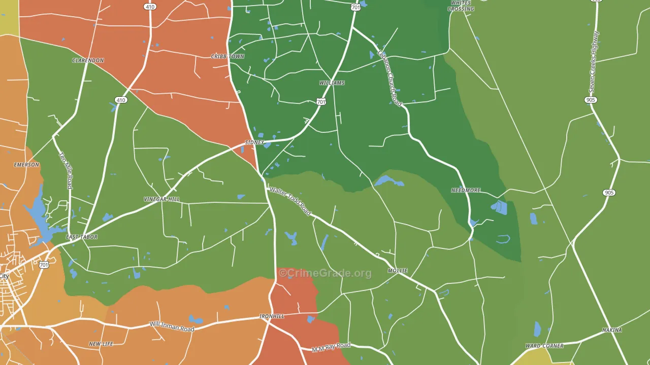 28432, NC Map of Theft Rates