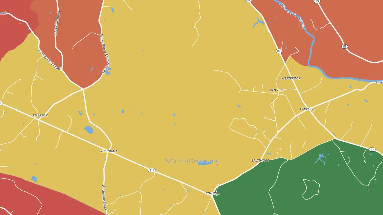 28434, NC Map of Theft Rates