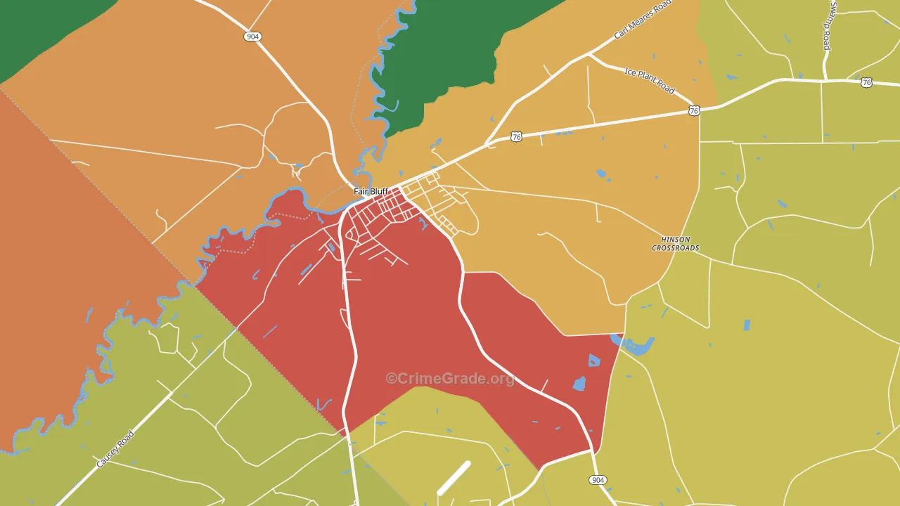 28439, NC Map of Theft Rates