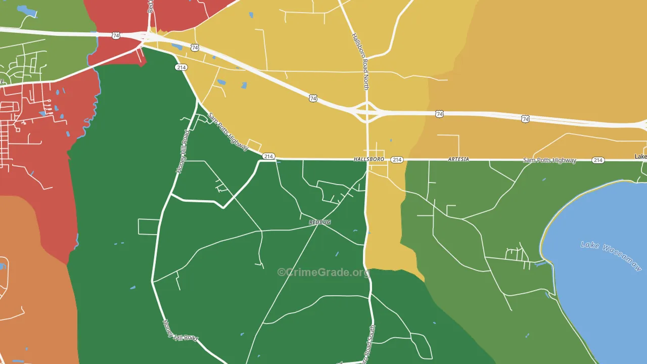 28442, NC Map of Theft Rates
