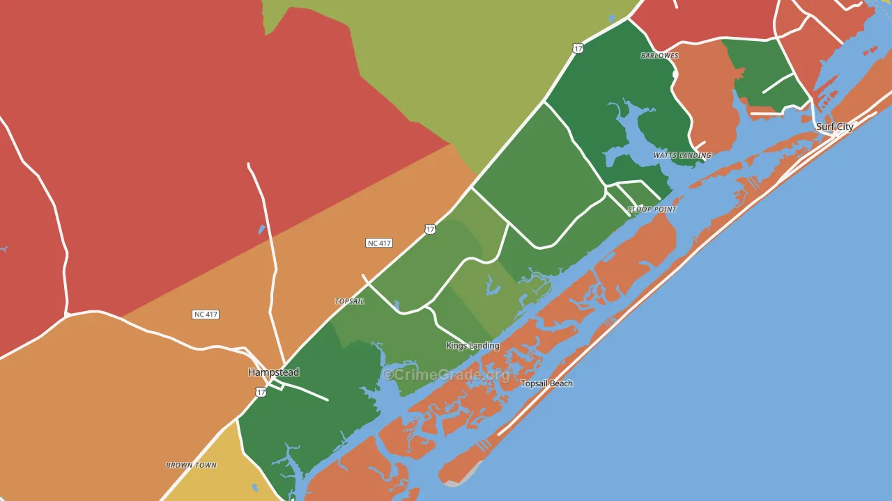 28443, NC Map of Theft Rates