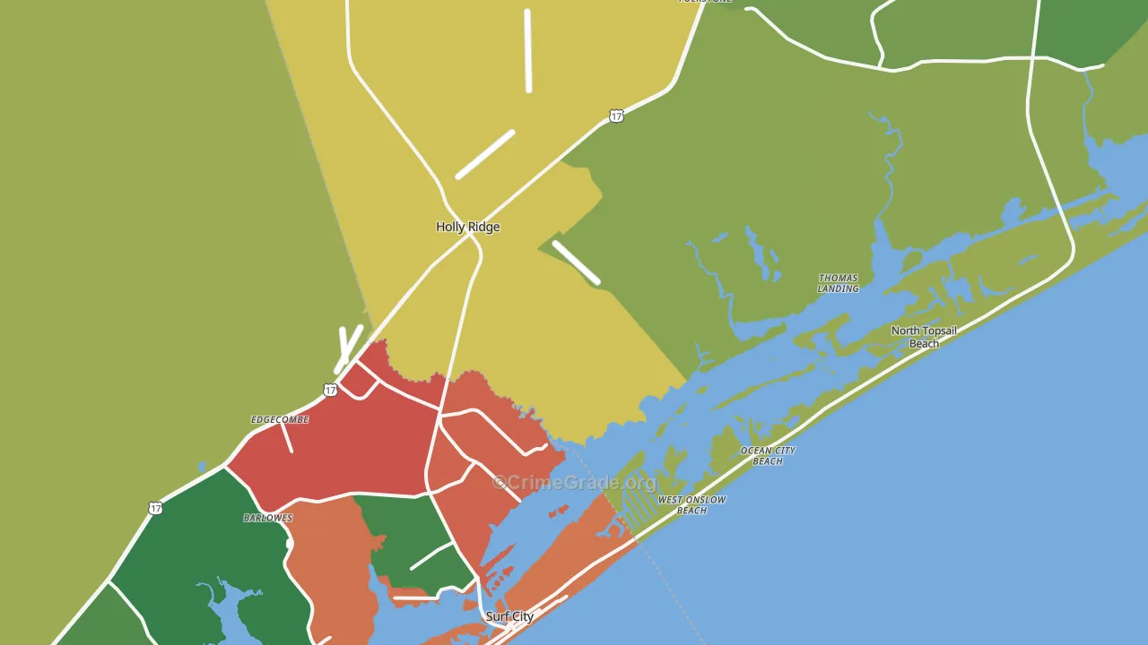 28445, NC Map of Theft Rates