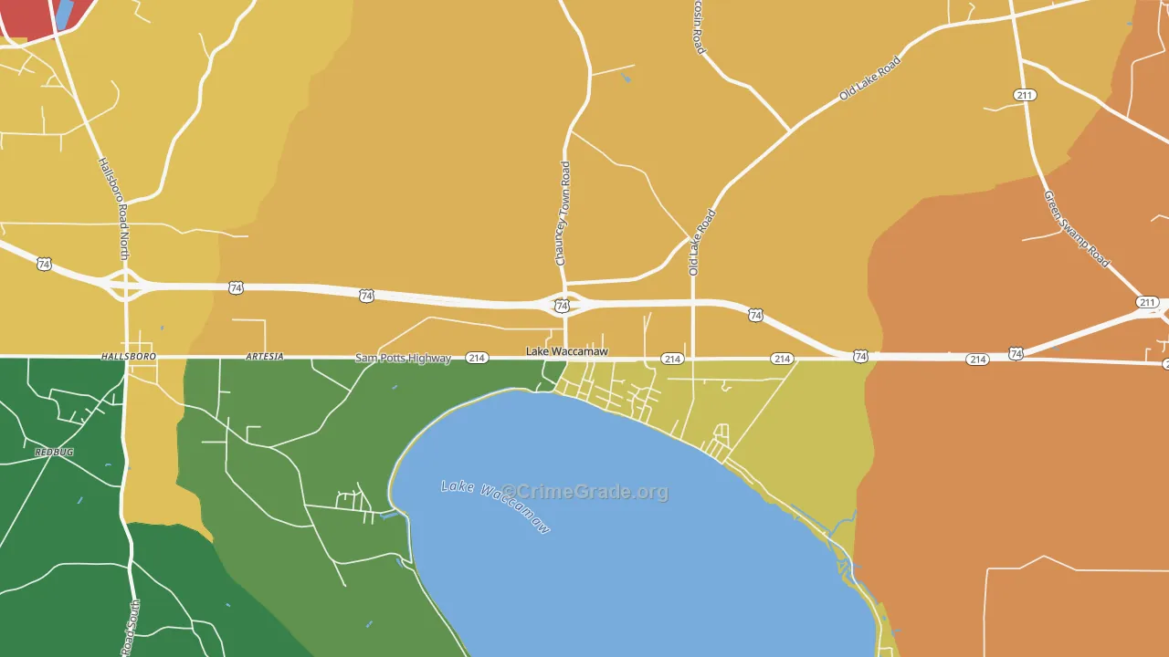 28450, NC Map of Theft Rates