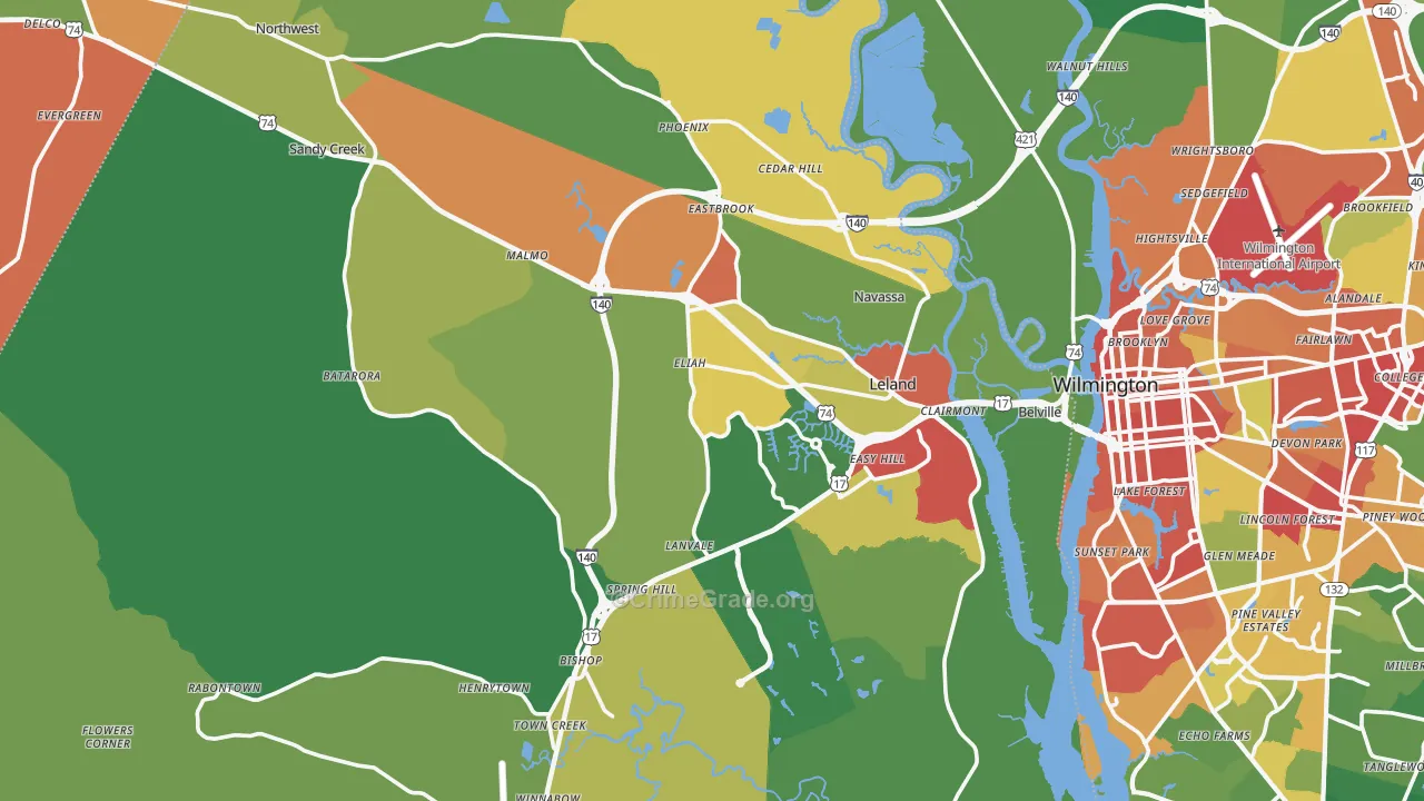 28451, NC Map of Theft Rates