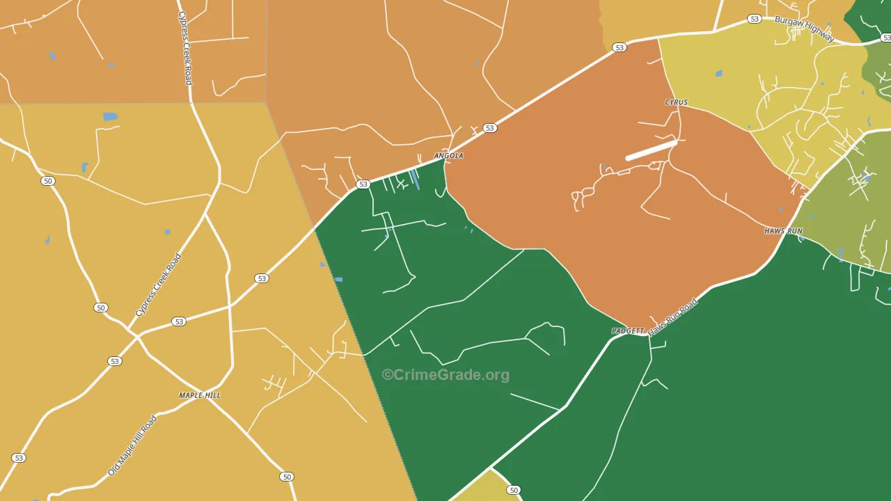 28454, NC Map of Theft Rates