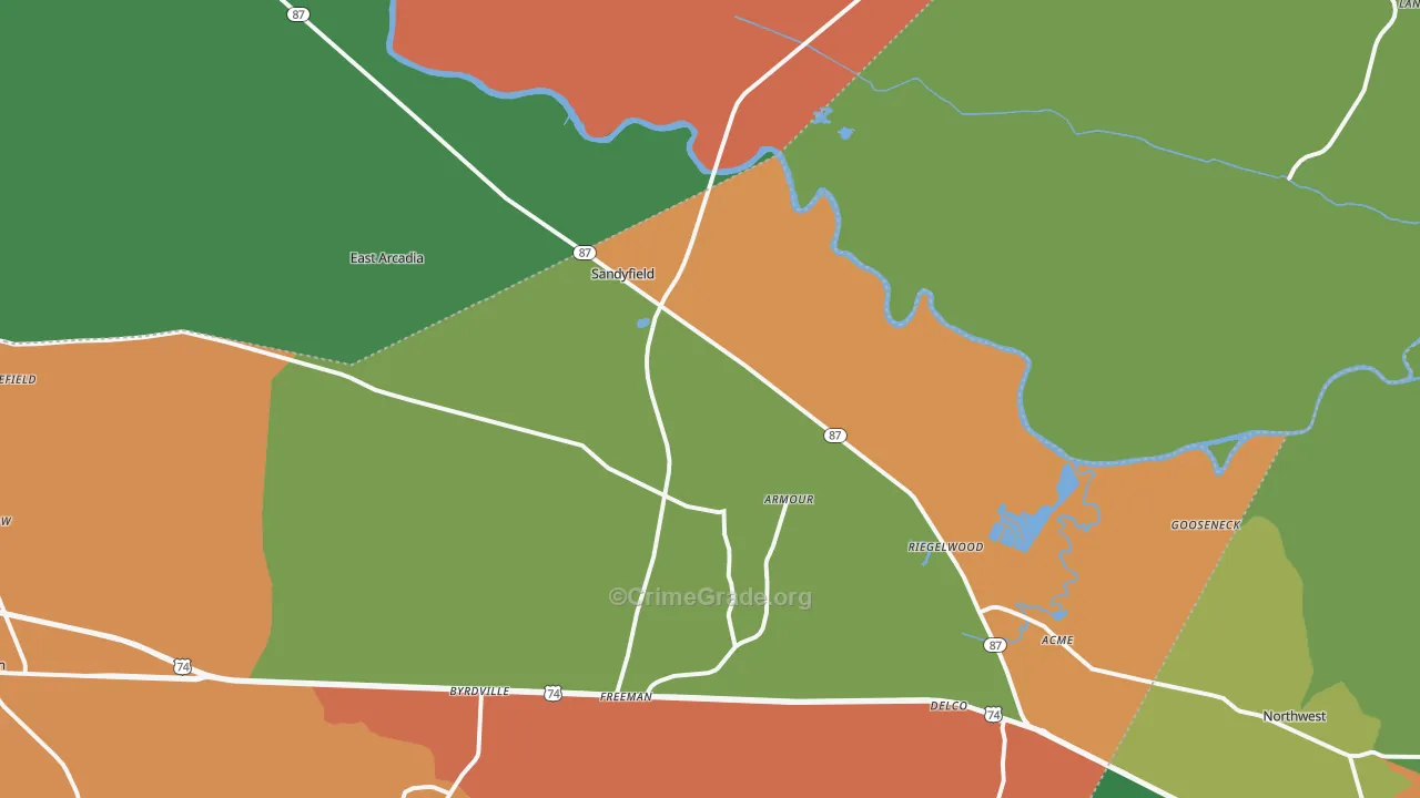 28456, NC Map of Theft Rates