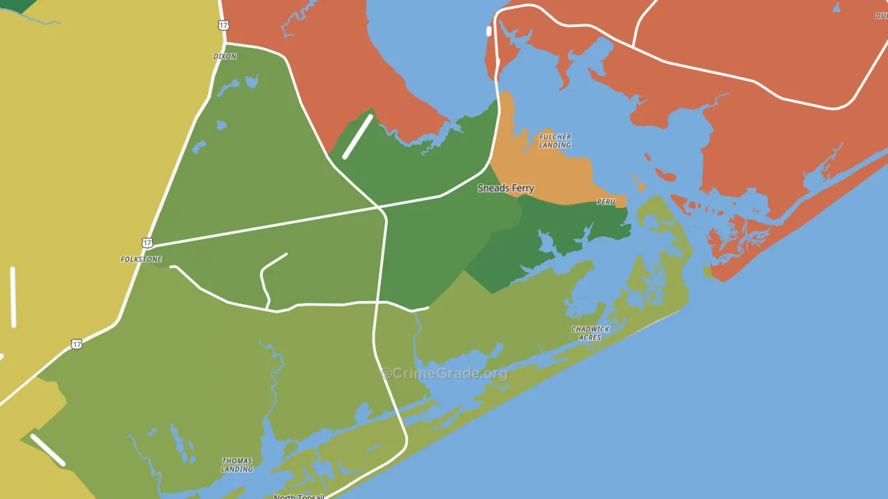 28460, NC Map of Theft Rates