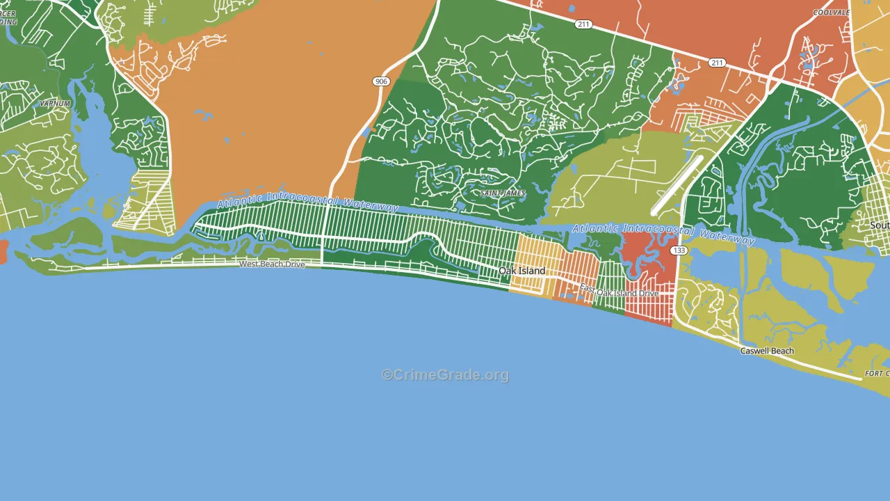 28465, NC Map of Theft Rates