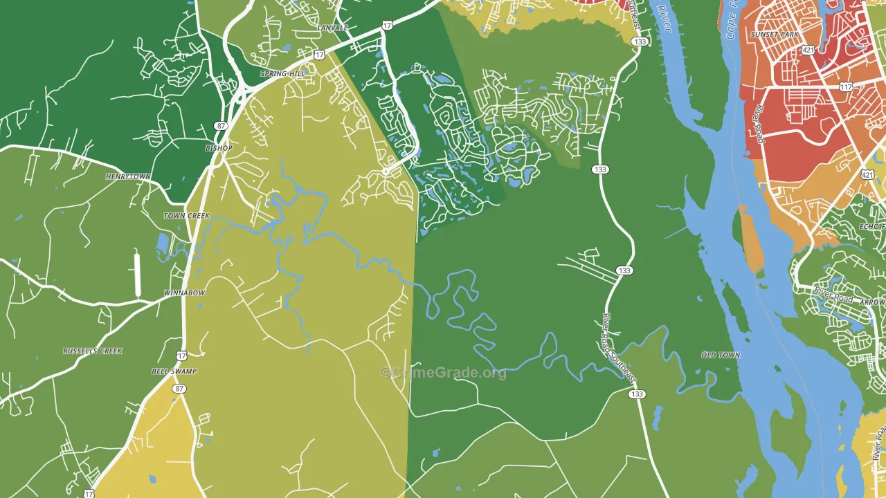 28479, NC Map of Theft Rates
