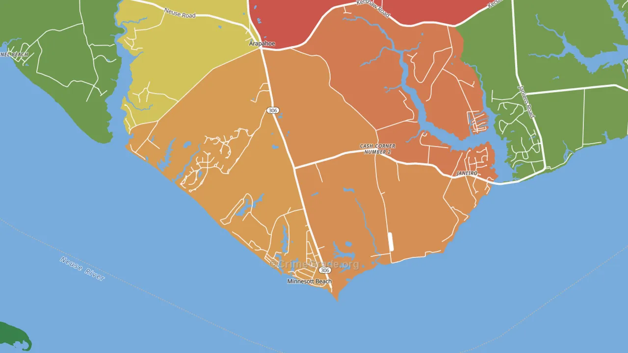 28510, NC Map of Theft Rates