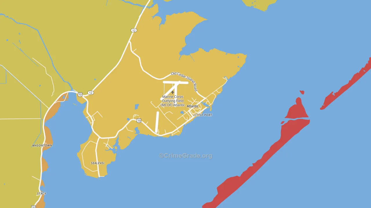 28511, NC Map of Theft Rates