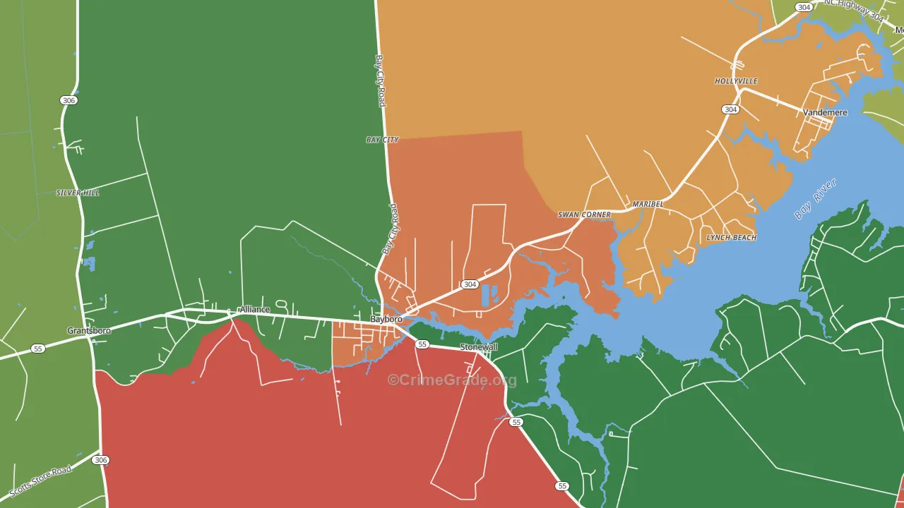 28515, NC Map of Theft Rates
