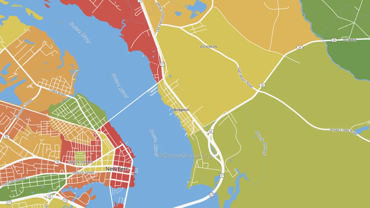 28519, NC Map of Theft Rates