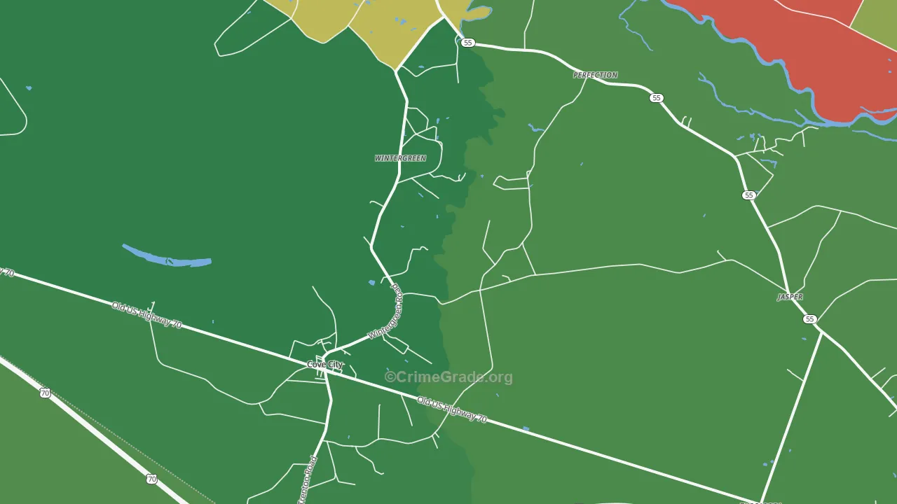 28523, NC Map of Theft Rates