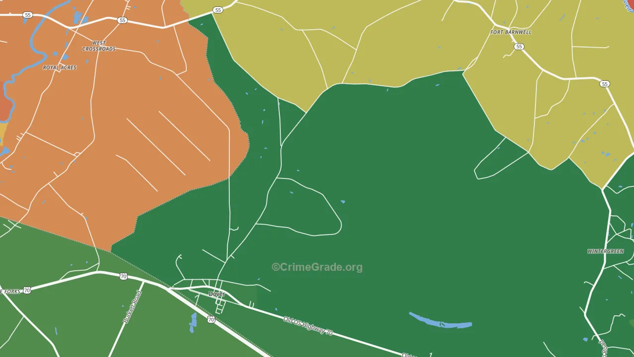 28526, NC Map of Theft Rates