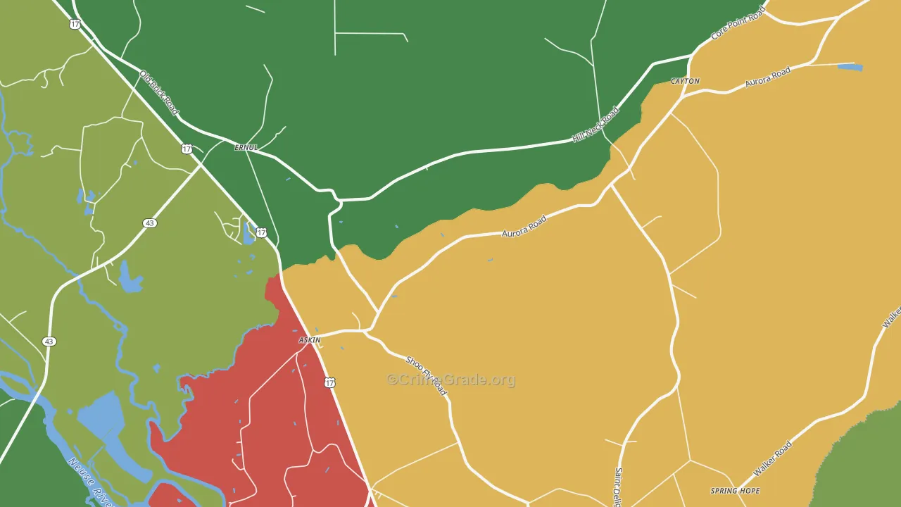 28527, NC Map of Theft Rates