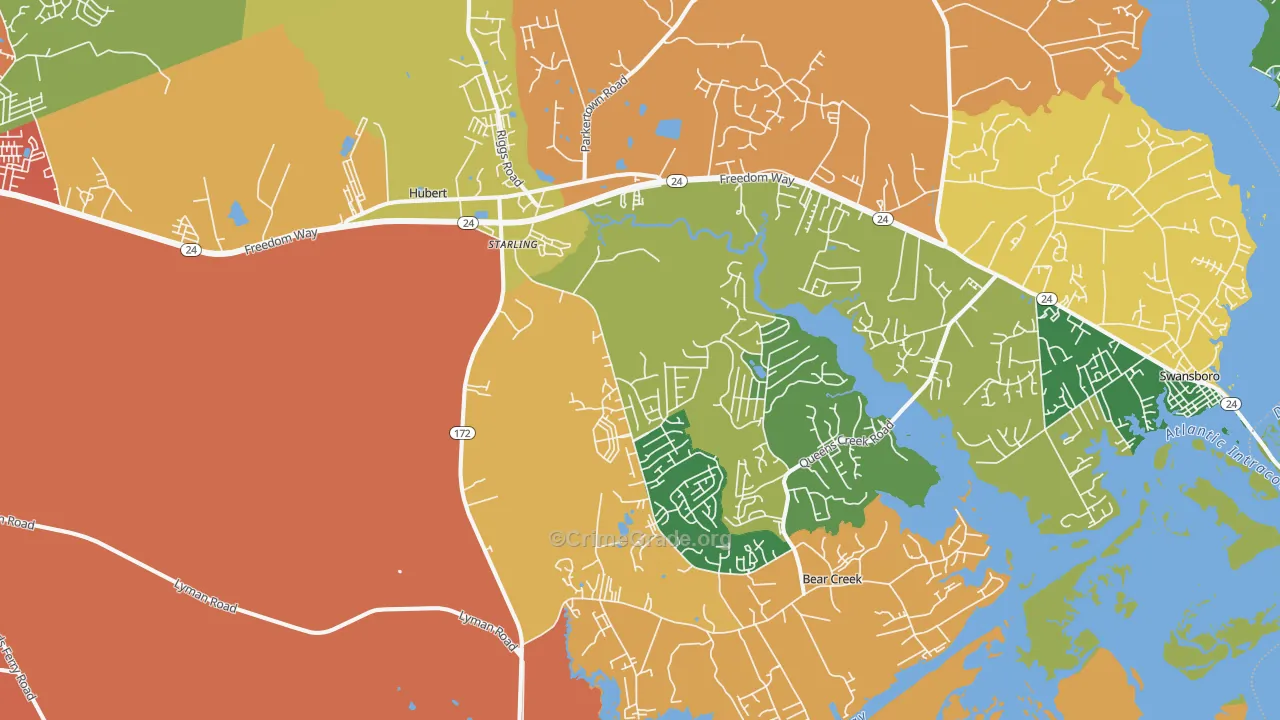 28539, NC Map of Theft Rates