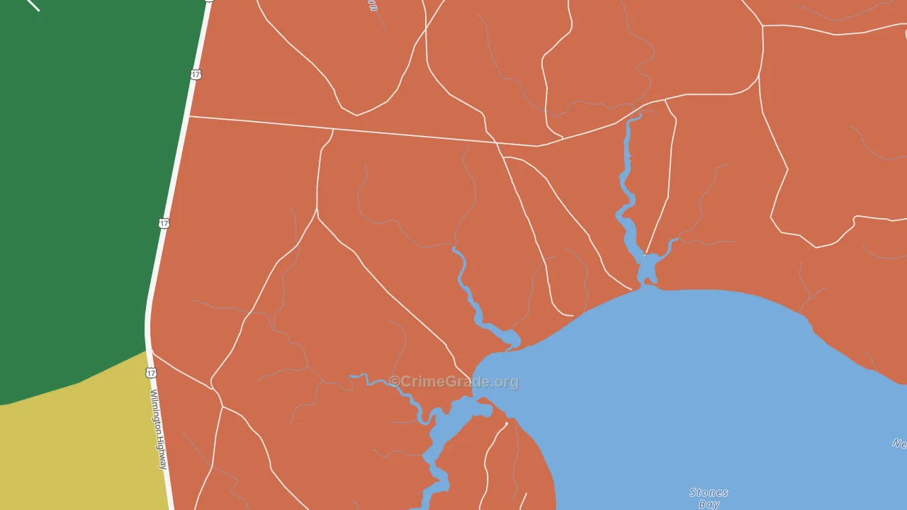 28542, NC Map of Theft Rates