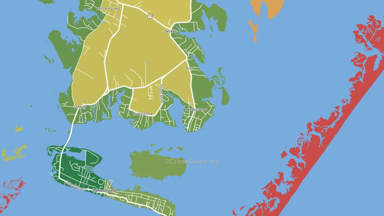 28553, NC Map of Theft Rates