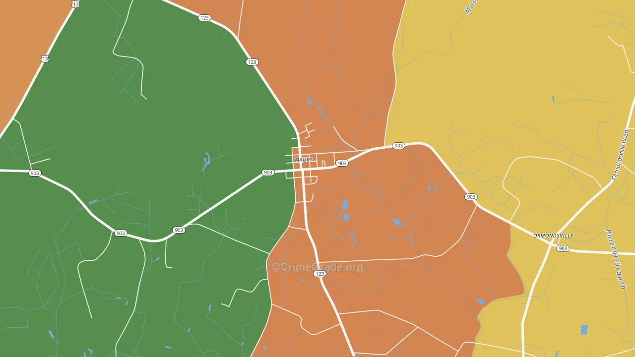 28554, NC Map of Theft Rates