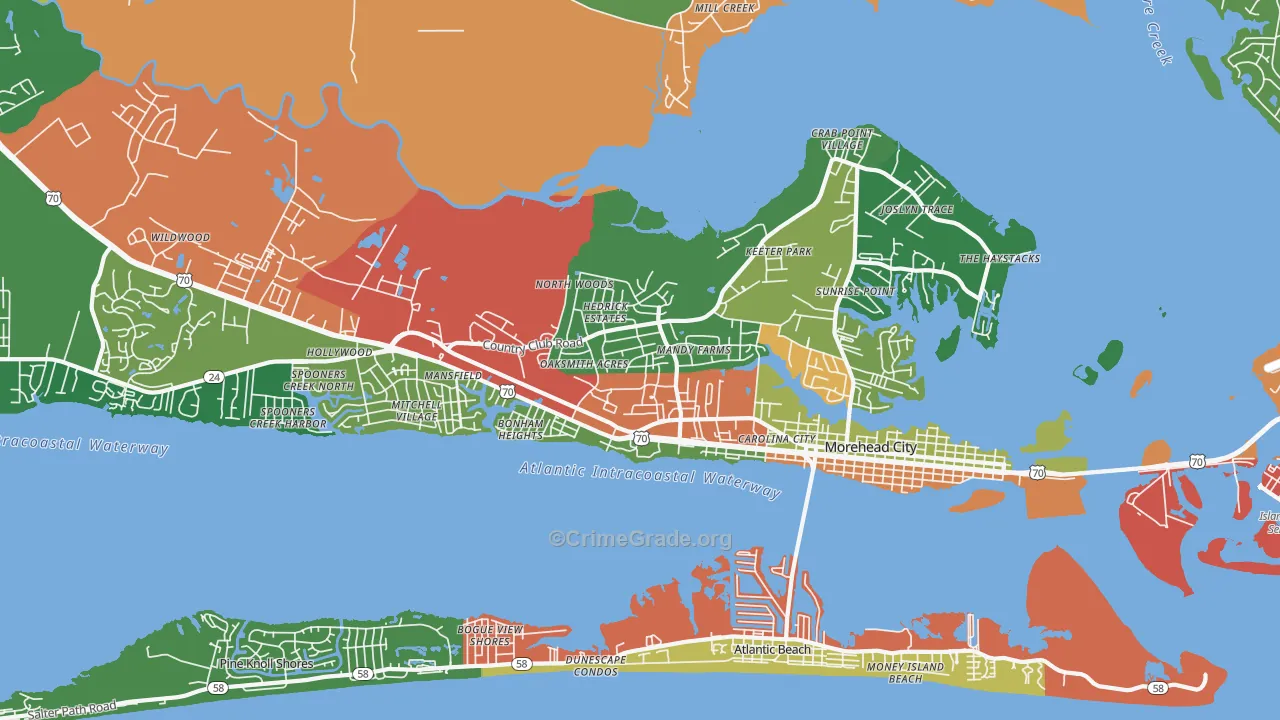 28557, NC Map of Theft Rates