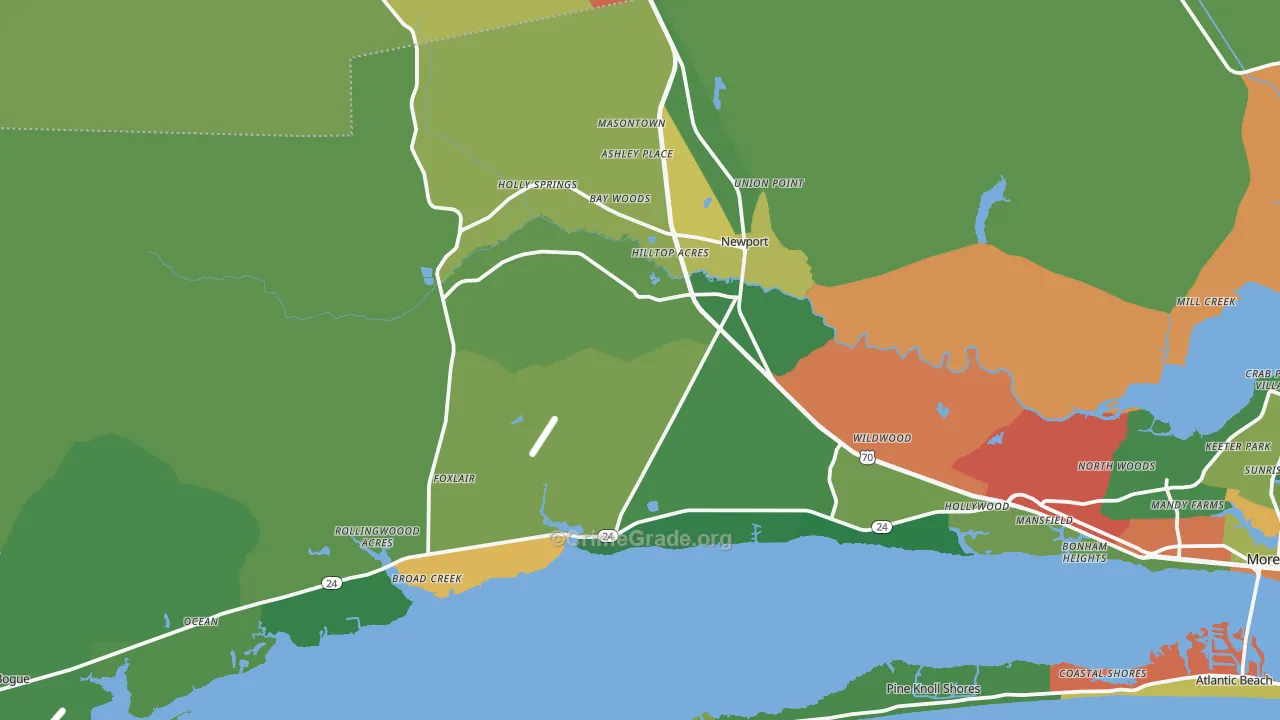 28570, NC Map of Theft Rates