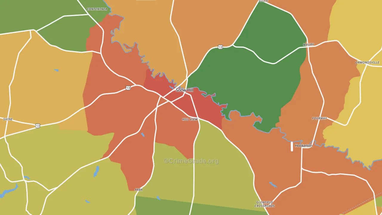 28580, NC Map of Theft Rates