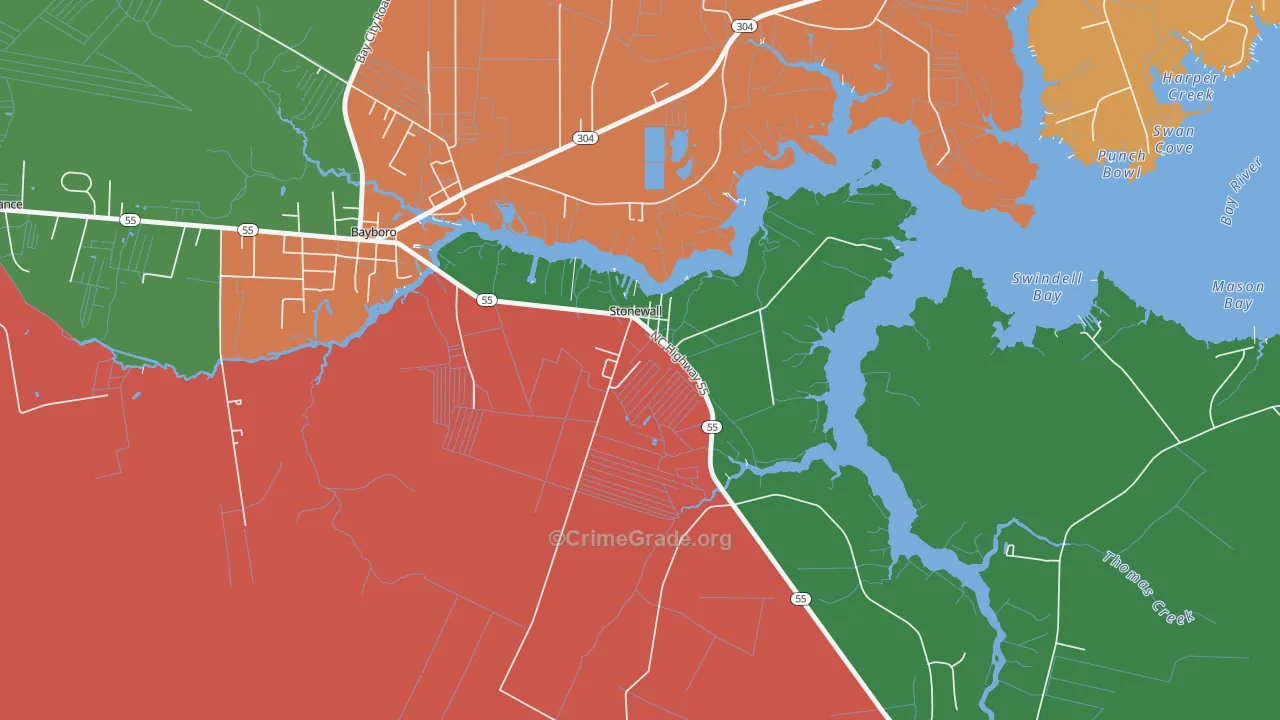 28583, NC Map of Theft Rates