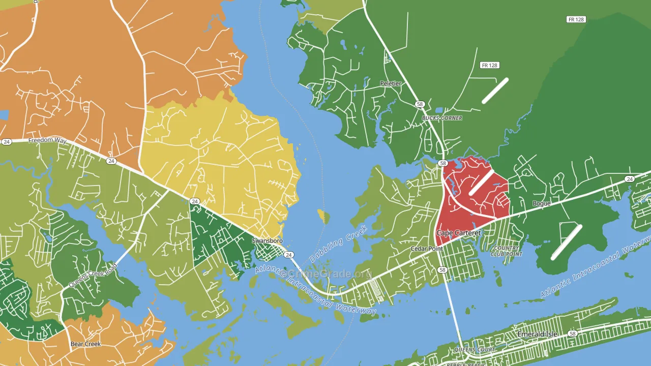 28584, NC Map of Theft Rates