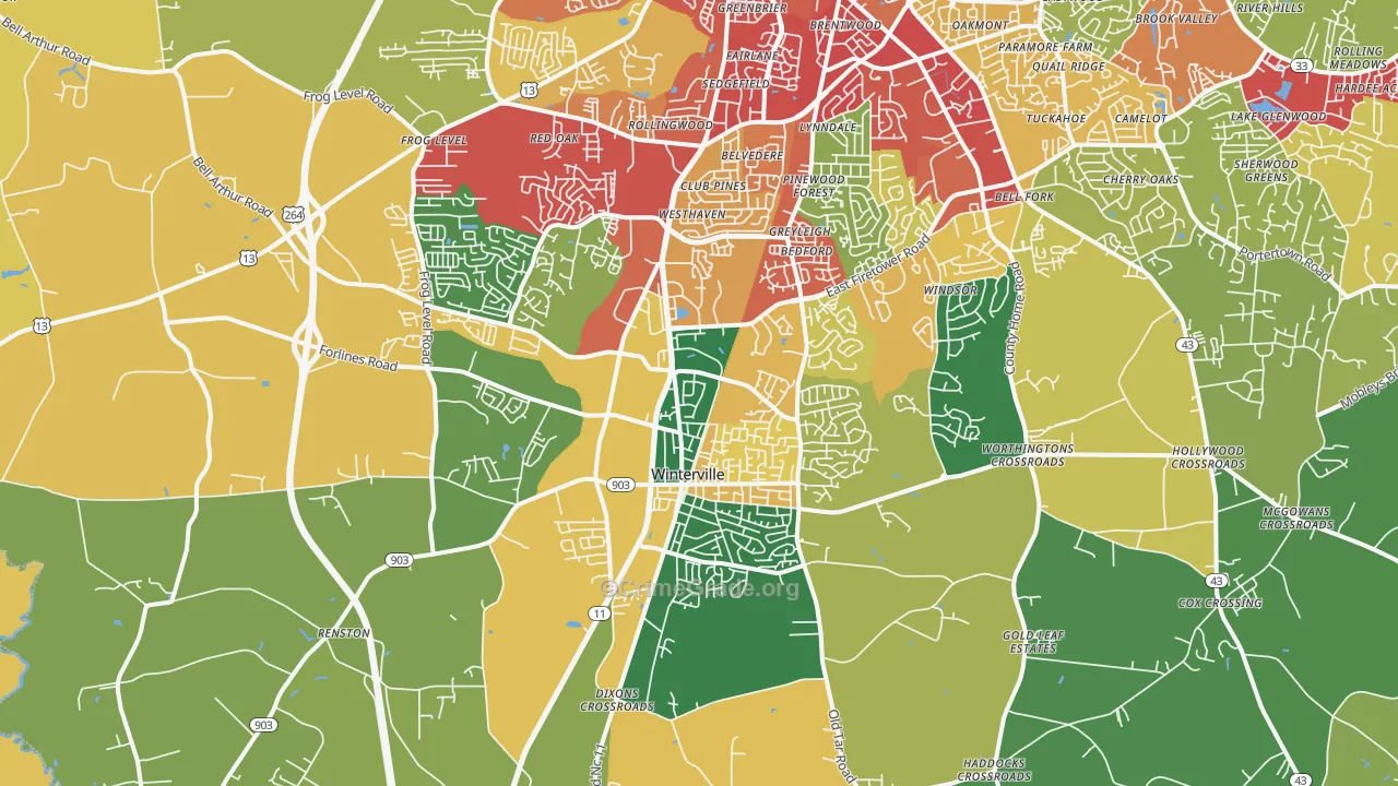 28590, NC Map of Theft Rates