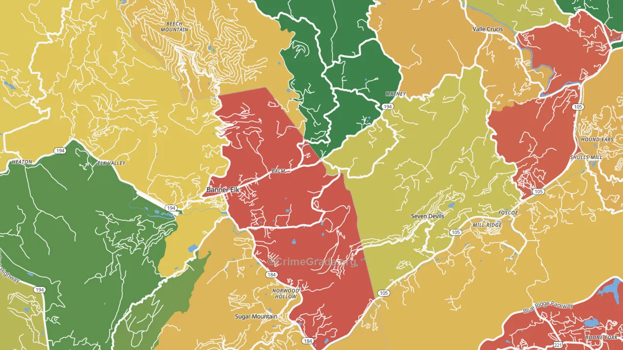 28604, NC Map of Theft Rates
