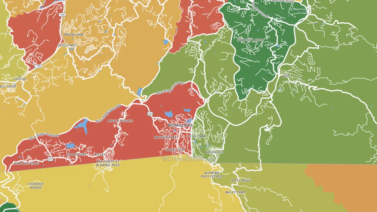 28605, NC Map of Theft Rates